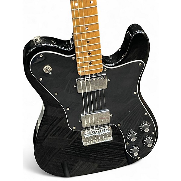 Used Squier TELECASTER DELUXE Black Solid Body Electric Guitar