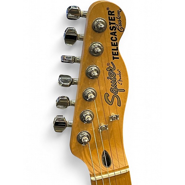 Used Squier TELECASTER DELUXE Black Solid Body Electric Guitar