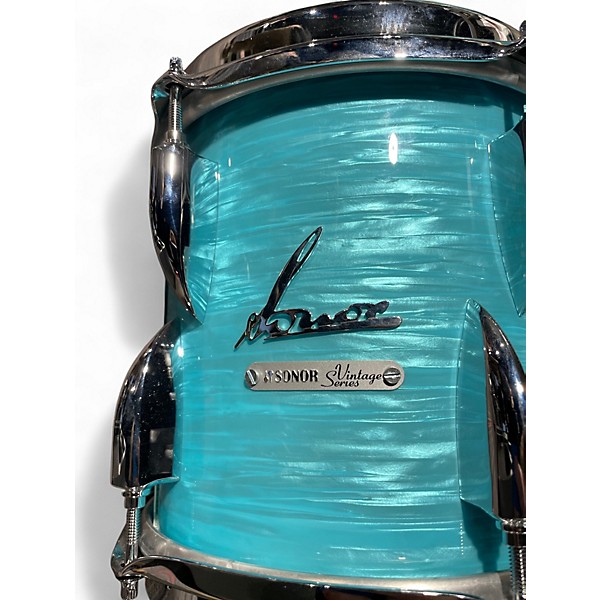 Used SONOR 8X7 Vintage Beech California Blue Drum