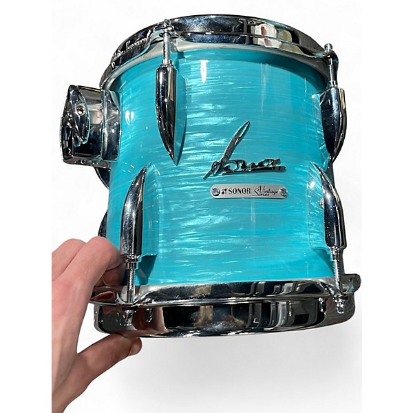 Used SONOR 8X7 Vintage Beech California Blue Drum