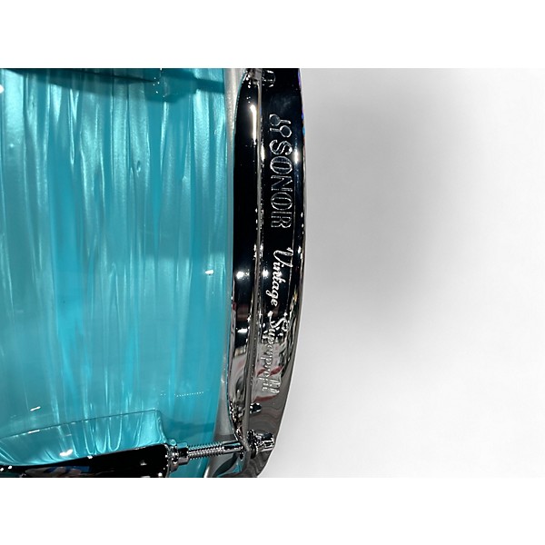 Used SONOR 14X12 Vintage Beech California Blue Drum