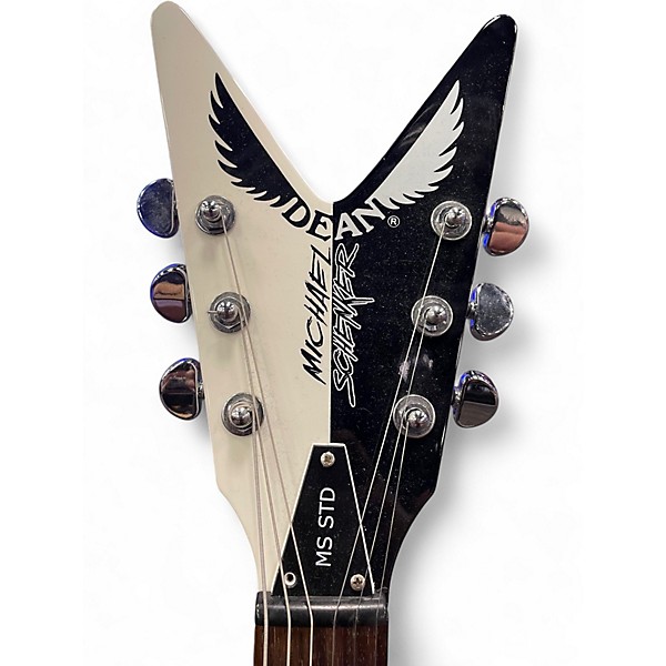 Used Dean Michael Schenker Standard Black and White Solid Body Electric Guitar