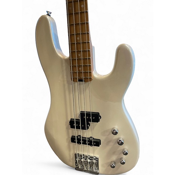 Used Charvel Pro Mod Sand Dimas Bass PJ IV Platinum Pearl Electric Bass Guitar