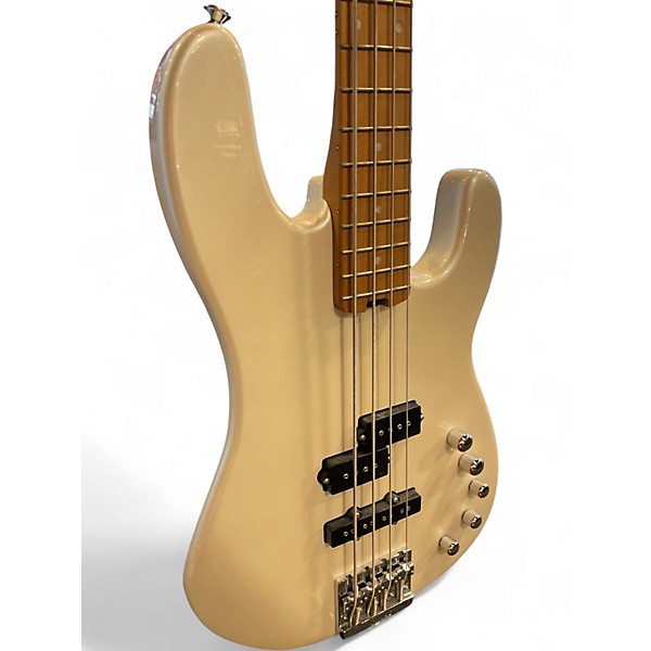 Used Charvel Pro Mod Sand Dimas Bass PJ IV Platinum Pearl Electric Bass Guitar