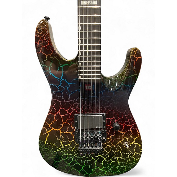 Used Ltd M-1 Custom Rainbow Crackle Solid Body Electric Guitar