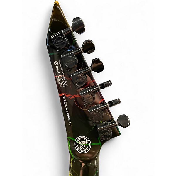 Used Ltd M-1 Custom Rainbow Crackle Solid Body Electric Guitar