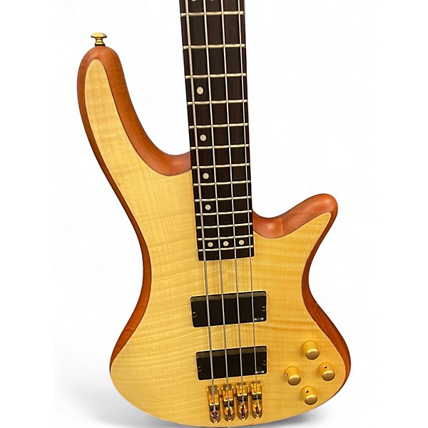 Used Schecter Guitar Research Diamond Passive Custom natural satin Electric Bass Guitar