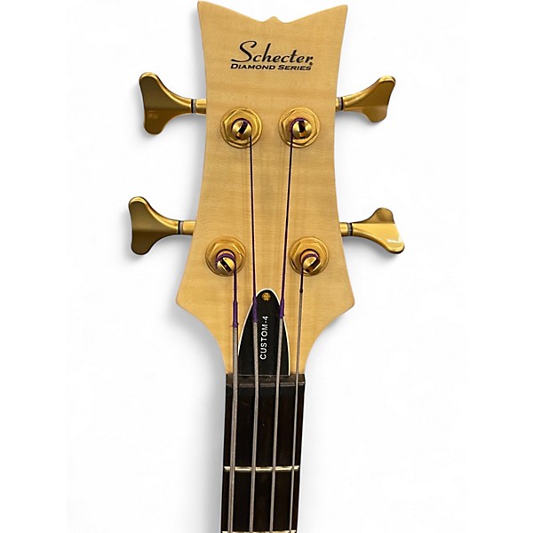 Used Schecter Guitar Research Diamond Passive Custom natural satin Electric Bass Guitar
