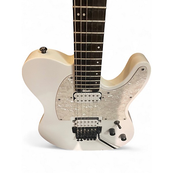 Used Schecter Guitar Research sunvalley super shredder metallic white Solid Body Electric Guitar