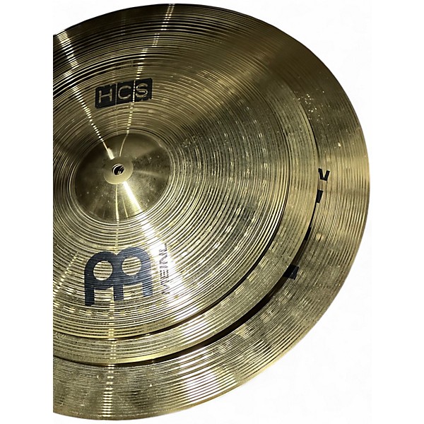 Used MEINL 14in HCS Hi Hat Crash Ride Set Cymbal