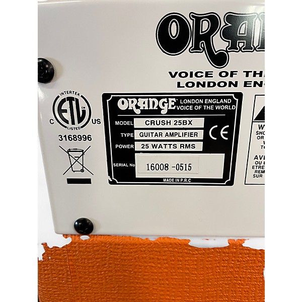 Used Orange Amplifiers crush 25bx Bass Combo Amp
