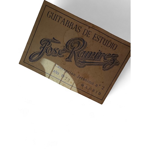 Vintage 1973 Jose Ramirez Concepcior Jeronima No. 2 Antique Natural Classical Acoustic Guitar