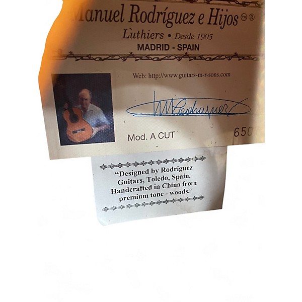 Used Manuel Rodriguez MODEL A CUT Natural Classical Acoustic Electric Guitar