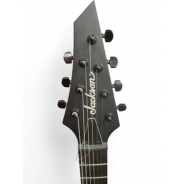 Used Jackson JS22-7 Dinky 7 String Satin Black Solid Body Electric Guitar