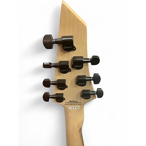 Used Jackson JS22-7 Dinky 7 String Satin Black Solid Body Electric Guitar