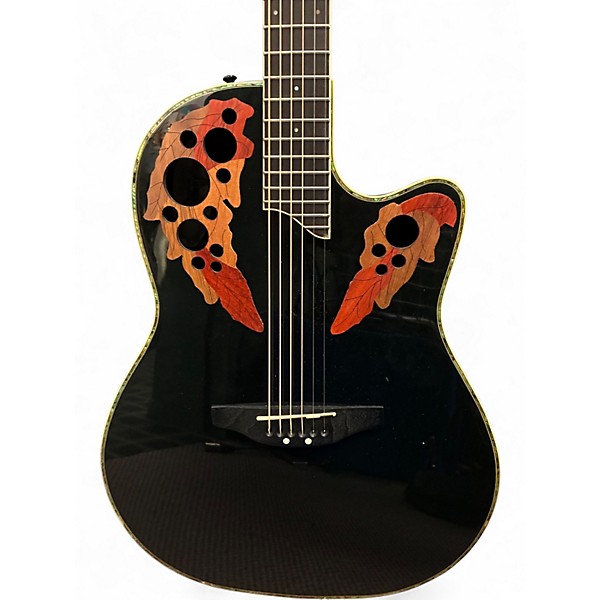 Used Ovation Celebrity CC44 Black Acoustic Electric Guitar