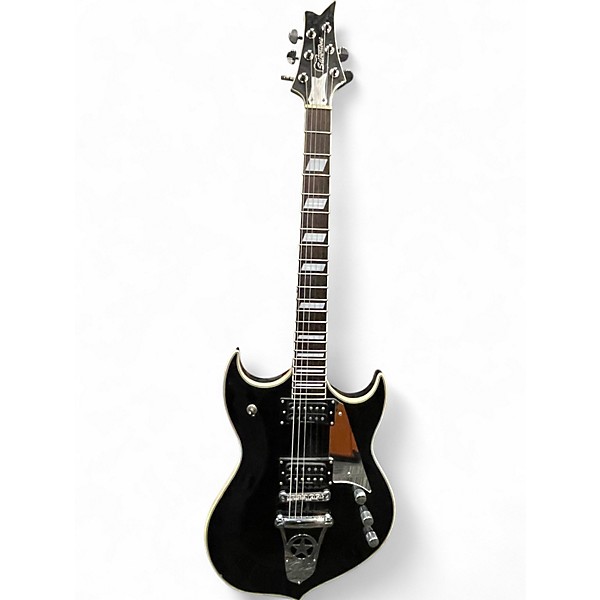 Used Silvertone Pual stanley PSSM1 Black Solid Body Electric Guitar