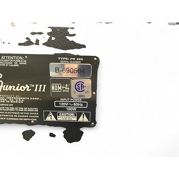 Used Fender Hot Rod Blues Junior III 15W 1x12 Tube Guitar Combo Amp