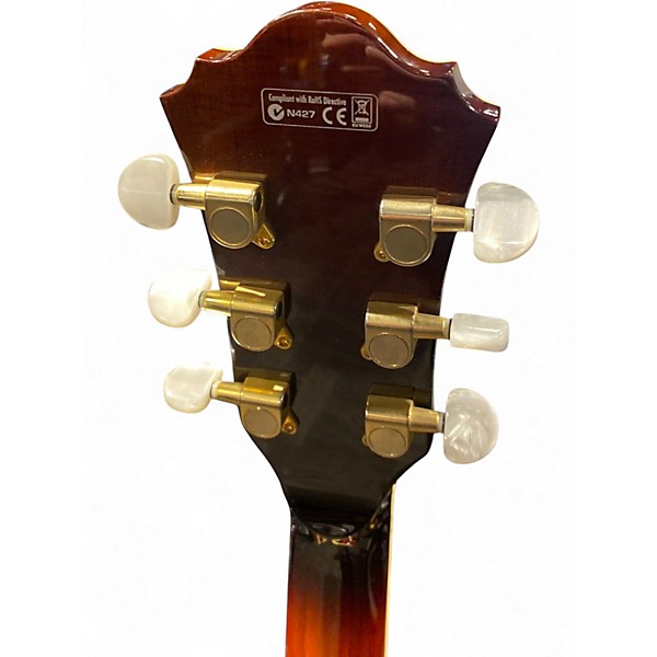 Used Ibanez AK95-DHS-12-01 Burst Hollow Body Electric Guitar