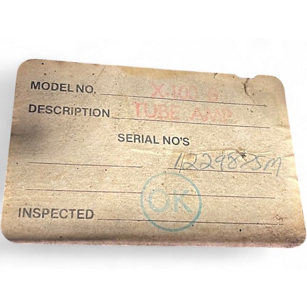 Vintage 1987 Carvin X-100B Tube Guitar Amp Head