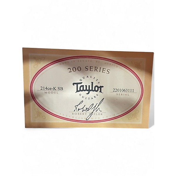 Used Taylor 214CE-K 2 Color Sunburst Acoustic Guitar