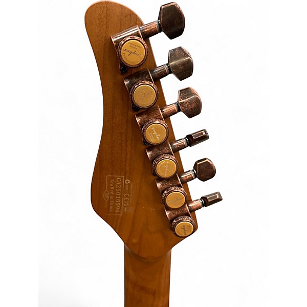 Used Schecter Guitar Research PT STANDARD DIAMOND SERIES PURPLE BURL BURST Solid Body Electric Guitar