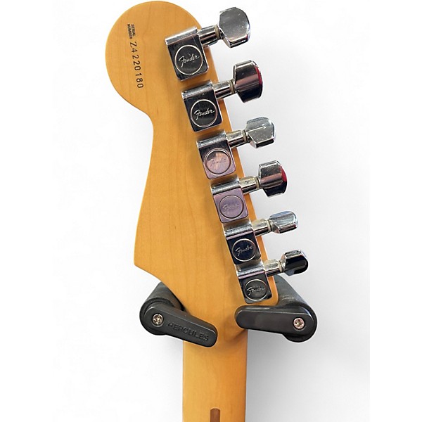 Used 2004 Fender American Standard Stratocaster Blue Solid Body Electric Guitar