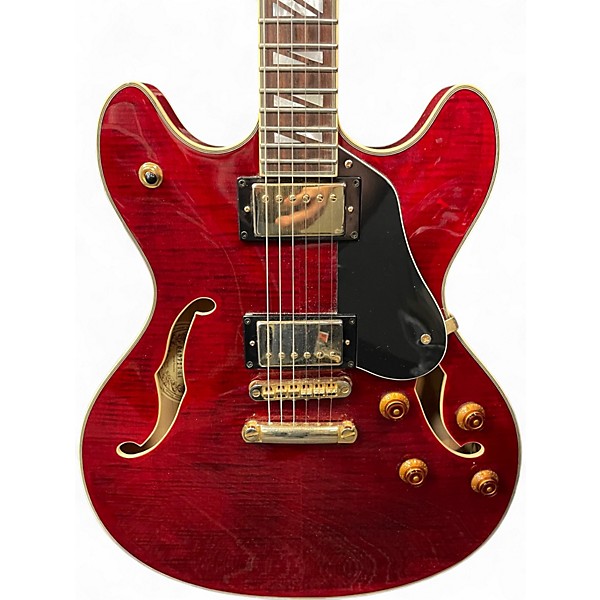Used Washburn HB35 Cherry Hollow Body Electric Guitar