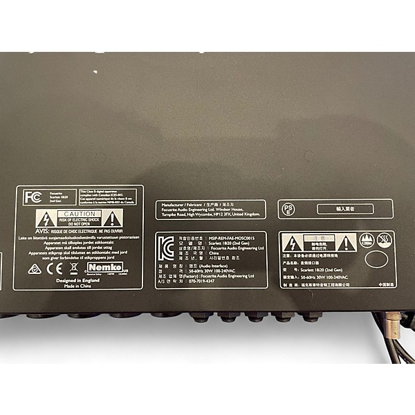 Used Focusrite Scarlett 18i20 Audio Interface