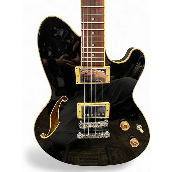 Used Talman TXD71 Black Hollow Body Electric Guitar