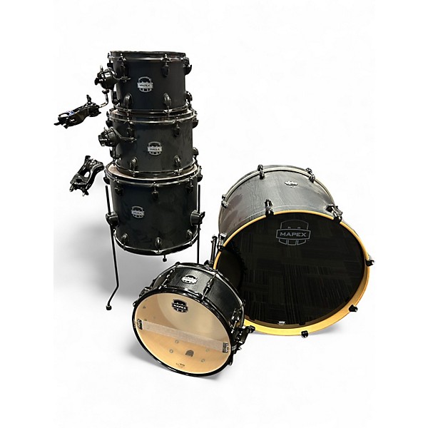 Used Mapex 5 Piece MARS SATIN BALCK Drum Kit