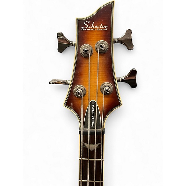 Used Schecter Guitar Research Omen Extreme 4 String Vintage Sunburst Electric Bass Guitar