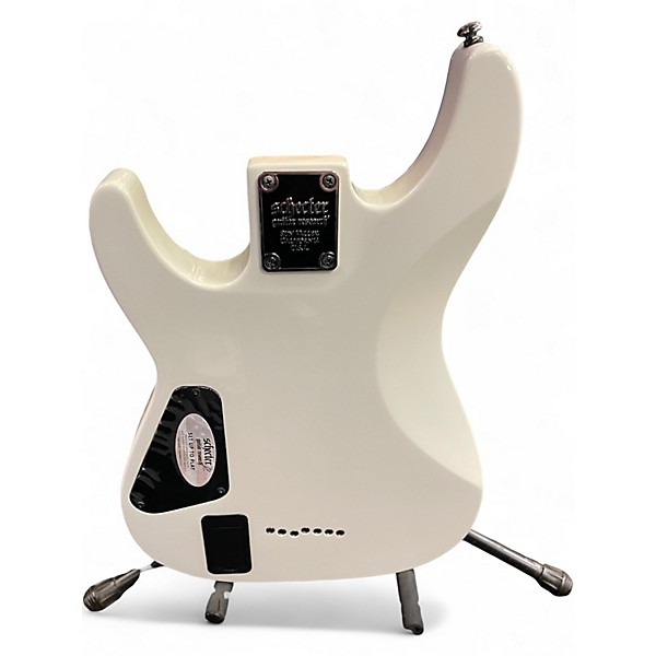 Used Schecter Guitar Research Demon 7 String White Solid Body Electric Guitar