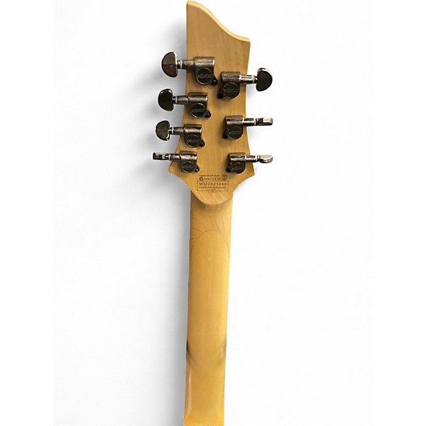 Used Schecter Guitar Research Demon 7 String White Solid Body Electric Guitar