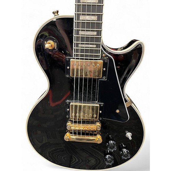 Used Epiphone Les Paul Custom Black Solid Body Electric Guitar