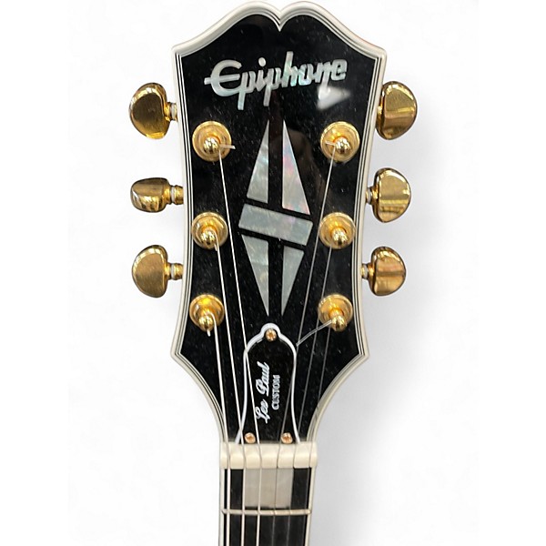 Used Epiphone Les Paul Custom Black Solid Body Electric Guitar
