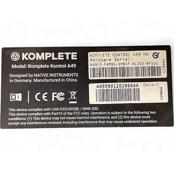 Used Native Instruments Komplete Kontrol A49 MIDI Controller