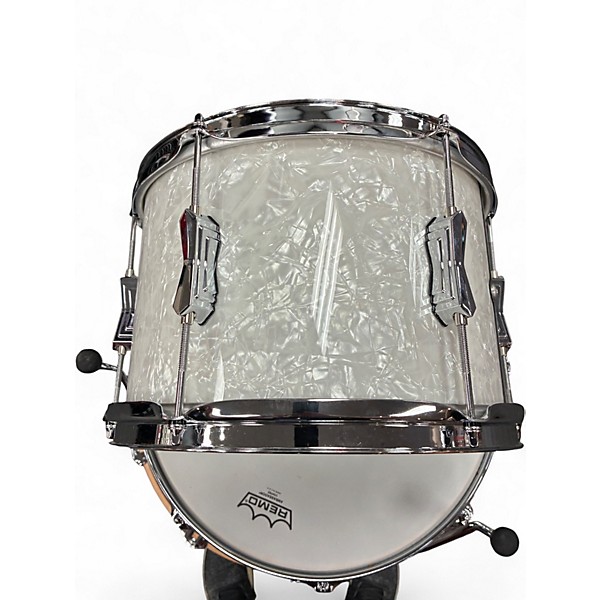 Used British Drum Co. 3 Piece Lounge marine white pearl Drum Kit