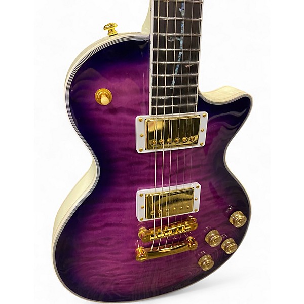 Used Firefly FFLP Custom Elite Trans purple burst Solid Body Electric Guitar