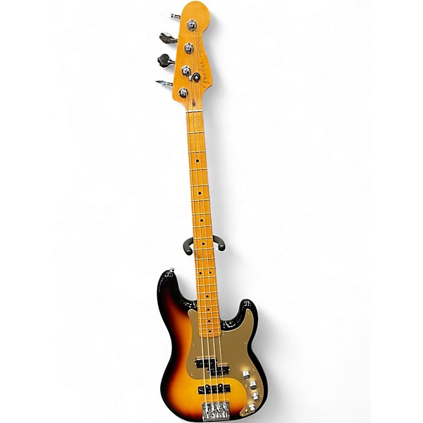 Used 2024 Fender American Ultra II Precision Bass 3 Color Sunburst Electric Bass Guitar