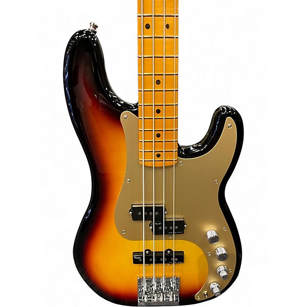 Used 2024 Fender American Ultra II Precision Bass 3 Color Sunburst Electric Bass Guitar