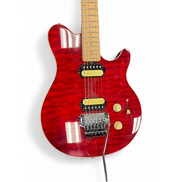 Used Sterling by Music Man SUB SERIES AXIS TRANSPARENT RED Solid Body Electric Guitar