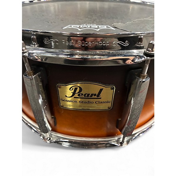 Used Pearl 14X6.5 Session Studio Classic Snare 2 Color Sunburst Drum