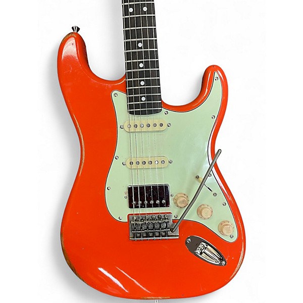 Used Big River ISABELLA STRAT Orange Solid Body Electric Guitar