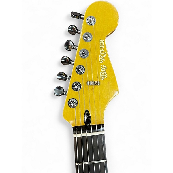 Used Big River ISABELLA STRAT Orange Solid Body Electric Guitar