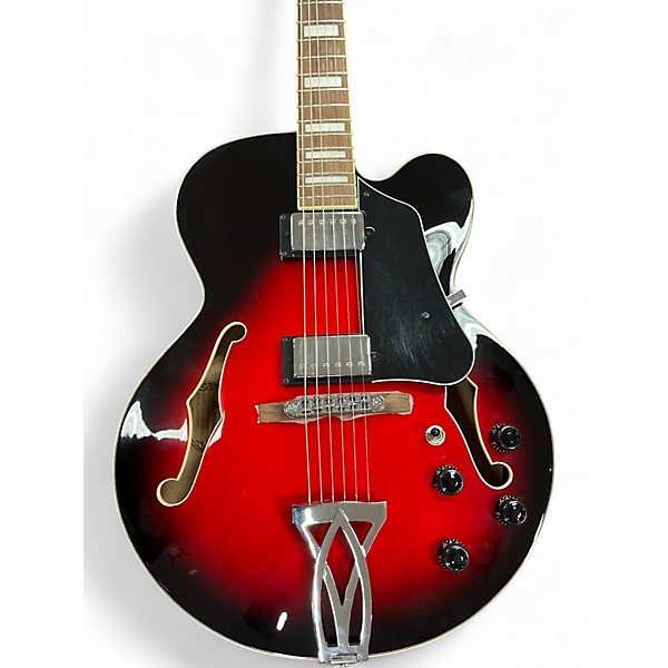 Used Ibanez AF75 Trans Red Hollow Body Electric Guitar