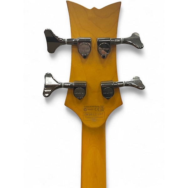 Used Schecter Guitar Research Stiletto Extreme 4 String RED BURST Electric Bass Guitar