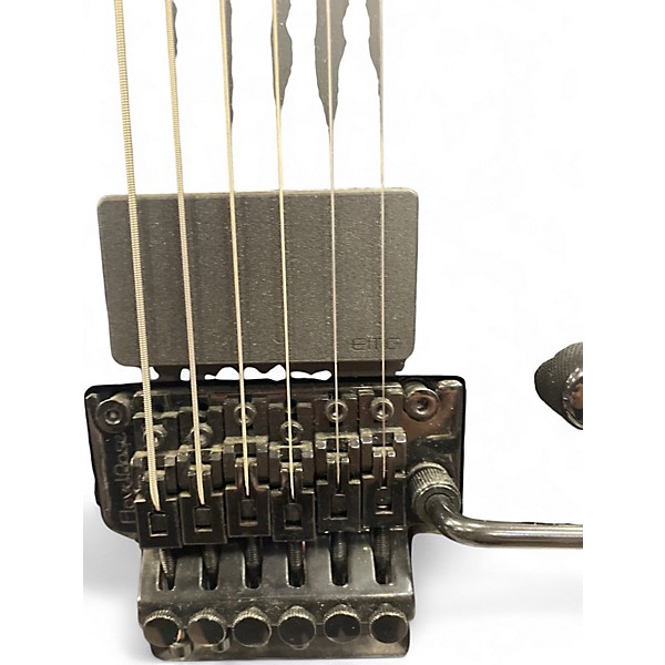 Used ESP LTD Black Metal Flying V Flat Black Solid Body Electric Guitar