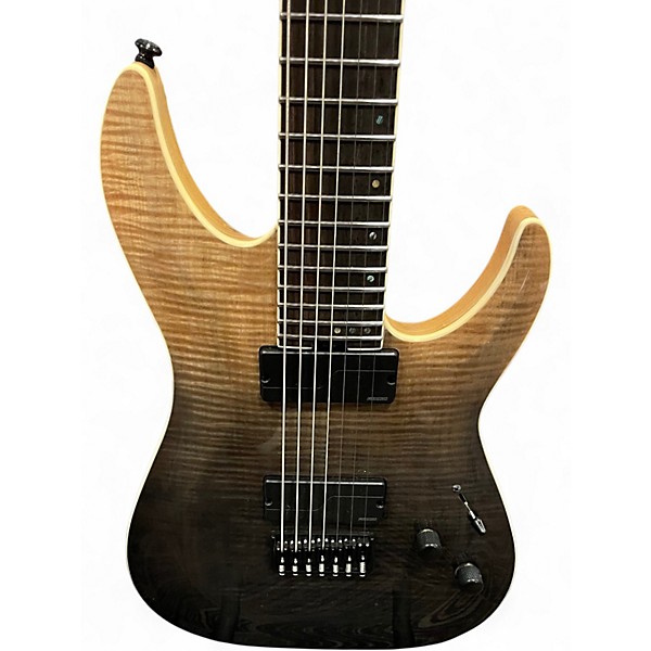 Used Schecter Guitar Research SLS ELITE 7 STRING BLACK FADE Solid Body Electric Guitar