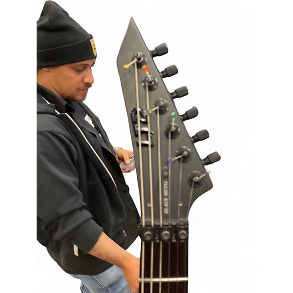 Used ESP LTD Black Metal Flat Black Solid Body Electric Guitar